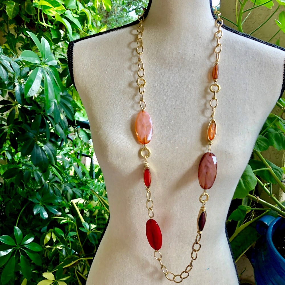 Chico’s Chic Long Necklace with Spring Colors